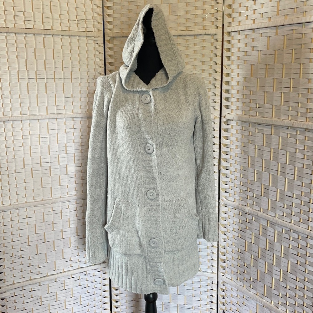 Soft grey autumn cardigan L